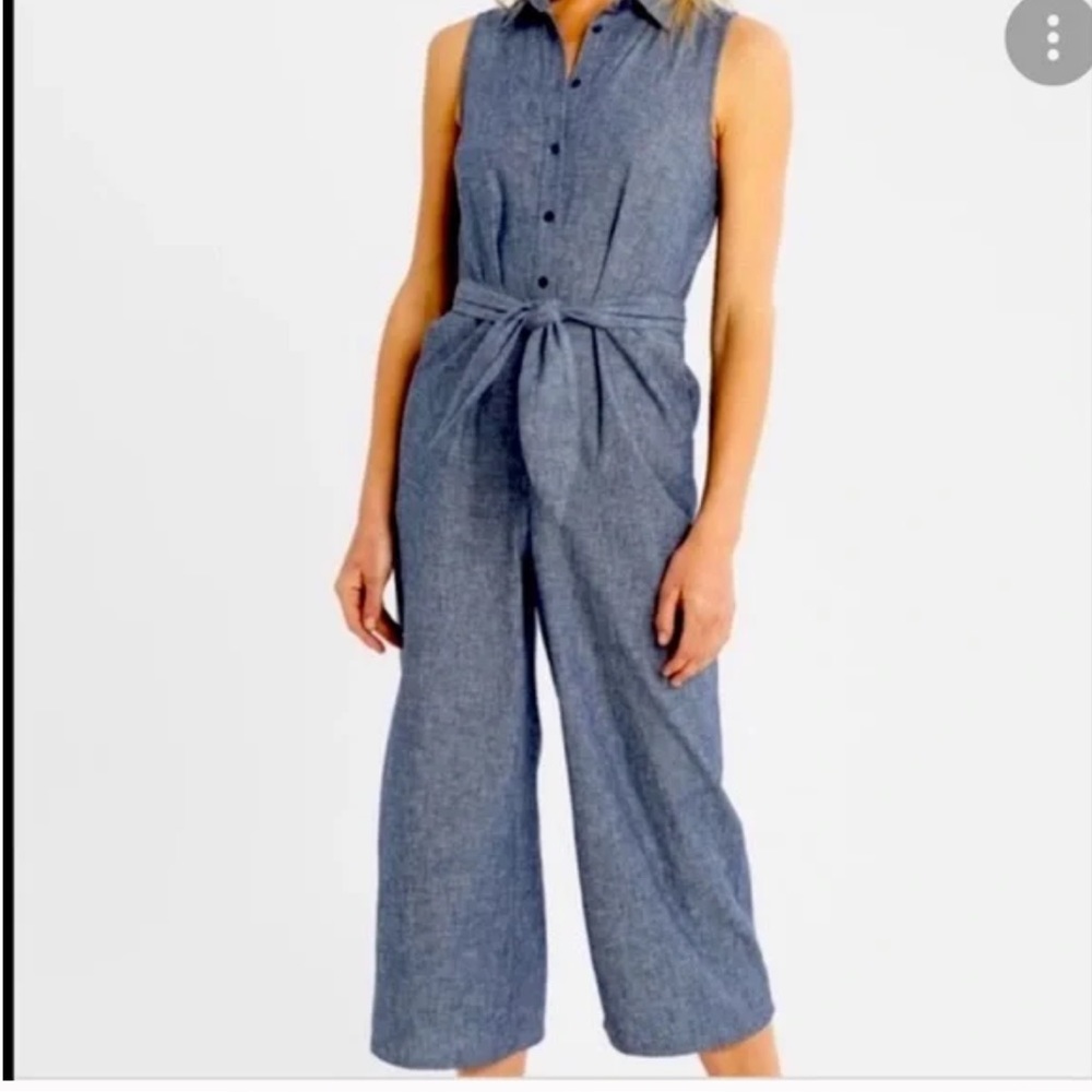 Banana Republic chambray sleeveless jumpsuit!